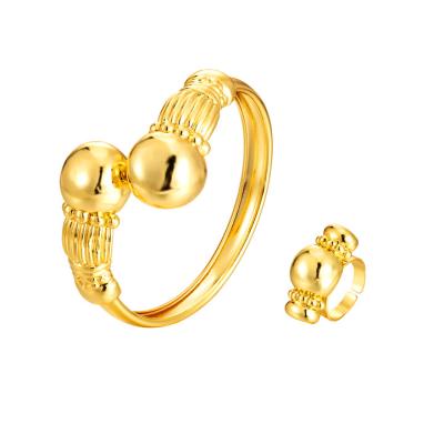 China RHBS6449 Trendy Fashion Jewelry Bangle Rings Sets Women's Gold Plated High Quality African Jewelry Party Gift Jewelry for sale