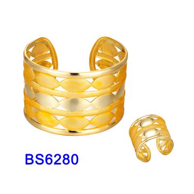 China 2021 High Quality Fashion Jewelry African Women's Bracelet and Ring Sets Party Gift Jewelry TRENDY 14k Jewelry for sale