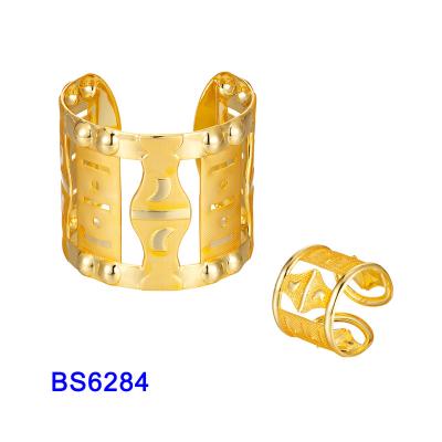 China 2021 Fashion Wholesale Price 14k Trendy African Jewelry Women's Bracelet and Ring Sets Party Gift for sale