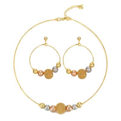 China RHNT116X Gold Plated Three-color Women's White Fashion Jewelry TRENDY African Design Jewelry for sale