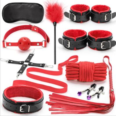 China YJC2052 Factory leather handcuff bondage kit bondage gear bdsm japanese bondage suit adult sm for sale