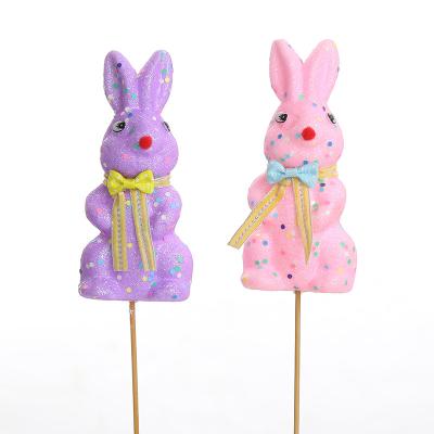 China China Manufacturer Colorful Lovely Easter Bunny Foam Happy Rabbit Ornaments Home Decorations for sale