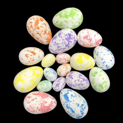 China Expandable Polystyrene Easter Supplies Decoration Party Multi-Specification Stage Foam Simulation Multi Style Colorful Bird Eggs Dipped Egg Eggs for sale