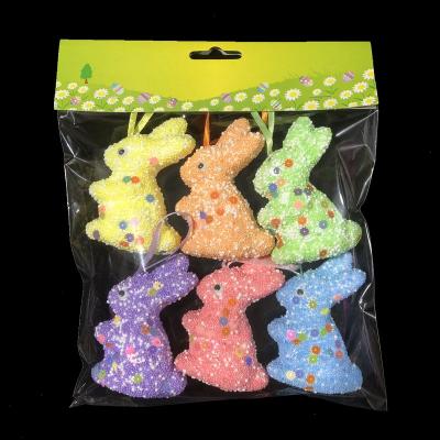 China Expandable polystyrene available off the shelf, optional multicolor, easter egg foam, sequin lanyard mixed-color bunny for sale