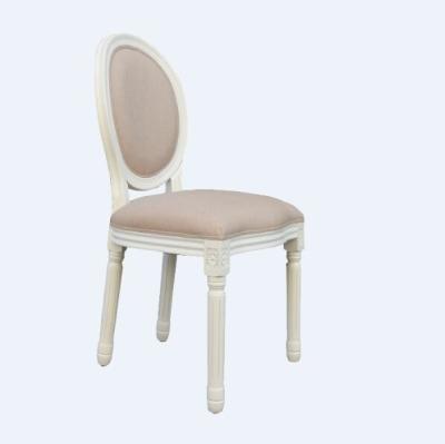 China French style antique round back dining chair carved solid wood chair vintage royal wedding chair for sale