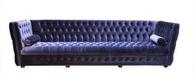 China Nice design long back sofa living room sofa with button tufted upholstered set sofa with armrest for sale