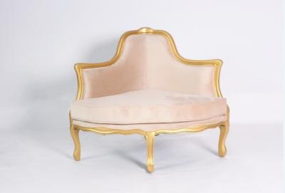 China Dubai golden wooden wedding chairs event rental Big loung armchairs wood carved chaise for sale