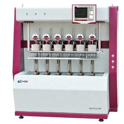 China Testing Machine Plastics Turbine-HC Heat Deflection Vicat Softening Point Tester Digital ISO 306 ASTM D 1525 648 ISO 75 ISO 2507 for sale