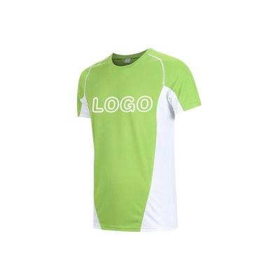 China Hot Sale Mens Color Block Quick Dry Fit T-Shirts Anti-Shrink Running Events Custom Logo Tees Wholesale for sale