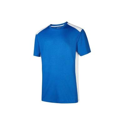 China Two Tone Color Block T-shirt Men's Gym Dry Fit Polyester Anti-Shrink Men's T-Shirts Manufacturer for sale