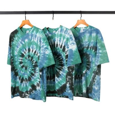 China 2021 New Arrivals High Quality Tie Dye Anti-Shrink T-Shirts Bulk Oversized 100%cotton Streetwear T-shirt Wholesale for sale