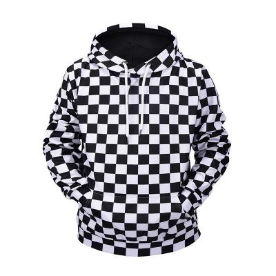 China China Manufacturer Hot Selling Anti Shrink OEM Custom Sublimation Printed Hoodies Plaid Fashion Pullover Men's Hoodies Sweatshirts for sale