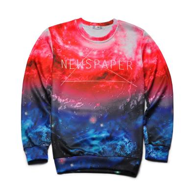 China Custom factory price anti-shrink cheap men's dye sublimation sweatshirt no hood all over print pullover hoodie for sale