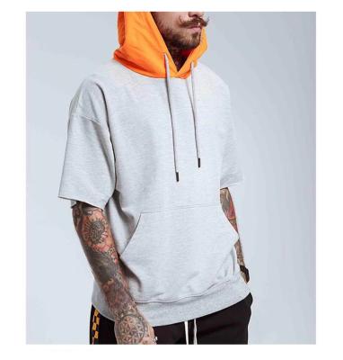 China 2021 New Fashion High Quality Half Sleeve Multi Colorblock Hoodies Anti Shrink Custom Sweatshirts for sale