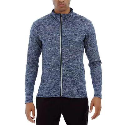 China Wholesale Anti Shrink Men's Basketball Training Workout Sweatshirt Gym Sports Running Zipper Up Long Sleeve Shirt Clothing for sale