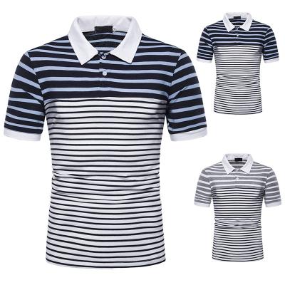 China Wholesale High Quality Anti-Shrink Shirts Wholesale Stripe Dye Yarn Factory Price China Uniform Polo Shirt for sale