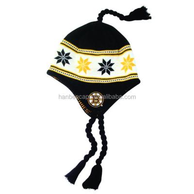 China 2017 COMMON Tassel Beanie Hat Winter Hat Ear Flap Beanie Hat for sale