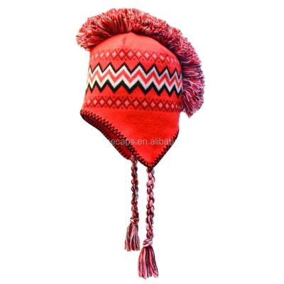 China COMMON Acrylic Crest Winter Hat Juacquard Beanie Crazy Hat for sale