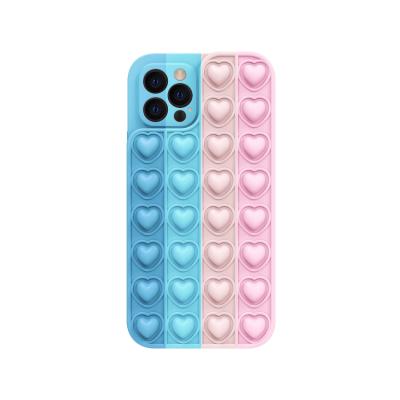 China Anti-drop For Iphone 12 pro bubbles Toy Phone Covers For Iphone wiggling Max Fidget Case Silicon Release stress shock proof mini for sale