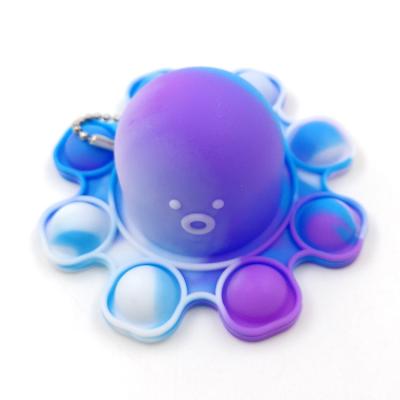 China Hot Selling Funny Cute Bubble Mini Popper Silicon Toy Pop Pushing Key Chain Trigger Funny Cute Amazon Wiggle Key Chain for sale