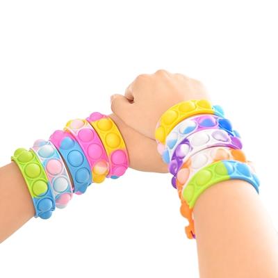 China New Colorful Children's Toys Rat Pioneer Puzzle Relief Finger Silica Gel Decompression Wristband Bracelet Toy for sale