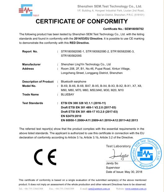 CE - Shenzhen Yuyang Technology Co., Ltd.