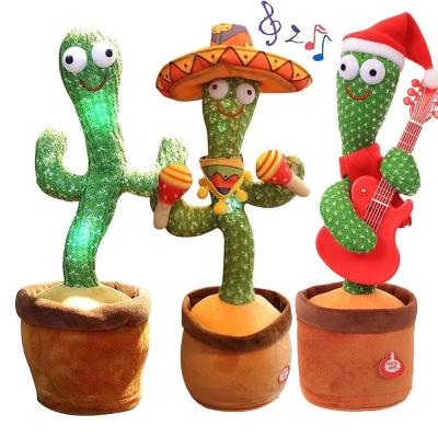 China Lovely Plush Toy Dancing Cactus Doll Speak Talking Noise Record Repeat Toy Kawaii Cactus Toys Children's Education Toy Gift for sale