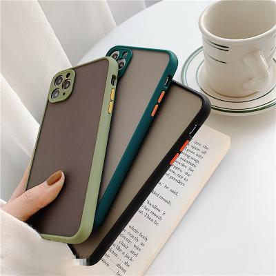 China Practical Protective Phone Case Camera Bumper For iPhone 12 11 pro XR max XS X max 8 7 6 6S plus Matte Translucent Shockproof Back Cover for sale