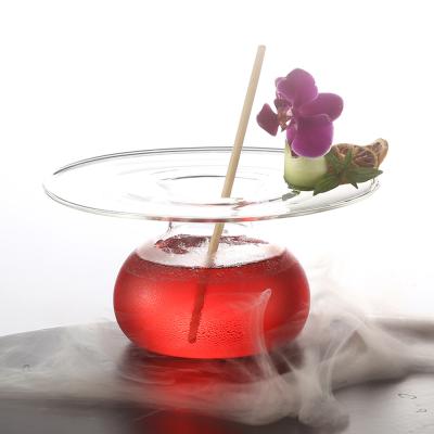 China New Creative Molecular Smoky Effect Cocktail Glass Novelty UFO Network Celebrity Personalized Cocktail Glass for sale