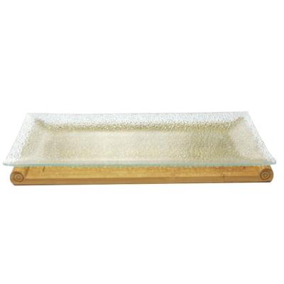 China Sustainable Resistance Resistance Dish Creative Bamboo Dry Ice Material Smoking Bottom for sale