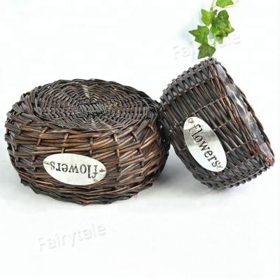 China China Made in China Custom Size Handmade - Woven Wicker Flower Basket Basket Wholesaler for sale