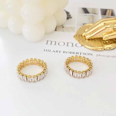 China Women High Quality FASHIONABLE Jewelry Ring Wedding Full Diamond Ring Tail Crystal Stainless Steel Index Finger Ring for sale