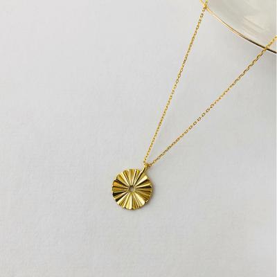 China New Design FASHIONABLE Gold Plated 925 Sterling Silver Necklace Women Irregular Round Choker Necklace Jewelry for sale