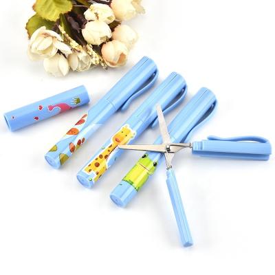 China Mini Portable Stainless Steel Spring Shape Pen Cutting Scissors for sale