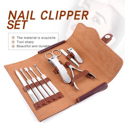 China 10 PCS/set High Quality Personal Clean Nail Art Clipper Scissors Tweezers Knife Nail Manicure Set Manicure Tools Set Nails for sale