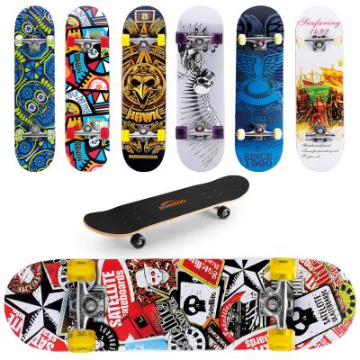 China Youth 7 Chinese Maple Double-Kick Flat Board Bearings Skateboard Complete On Sale for sale