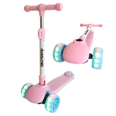 China Aluminum+PP+Nylon Three Wheel Kids Scooter With LED Lights Kick Scooter Foot Scooter for sale