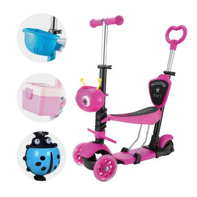 China Child 5 in 1 Adjustable Kids Scooter Kids Scooter Colorful Kids Scooters for sale