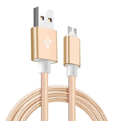 China Mobile Phone Types Wholesale High Quality Nylon Braided Micro USB Cable For iPhone Charging 1M/2M/3M USB Charger Cable for sale