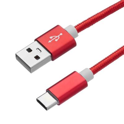 China Mobile Phone Guys Wholesale 1m 2m 3m Extra Long USB Type C Cable USB A 2.0 To USB C Cable Nylon Braided Charging Cord for sale