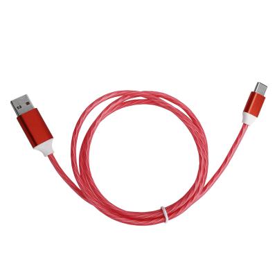 China Wholesale 1M Mobile Phone Tablet MP3 GPS LED Light Up Flow Cable 2.4a Mobile Phone Magnetic Charger 3 in 1 Charging Cable for sale