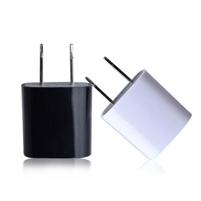 China Mobile Phone 5V 1A USB Wall Charger Cube Charger 2 Box Travel Charger Socket Left USB Power Charging Home Adapter for sale