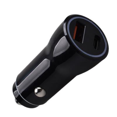 China PD 18W Car Mobile Phone Charger 20W Usb Fast Fast Charging USB Type C Car Charger QC3.0 Dual C Car Charger For Phone Laptop Fast Charger for sale