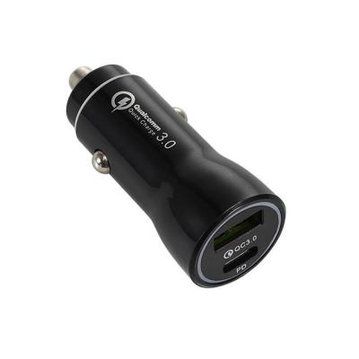 China Mobile Phone/Ipad/Camera/PDA/MP3 PD Fast Charging Single Port 18W 36W QC3.0 5V 3.1A Dual 1 Type C Car Dual Usb Car Charger Charger for sale