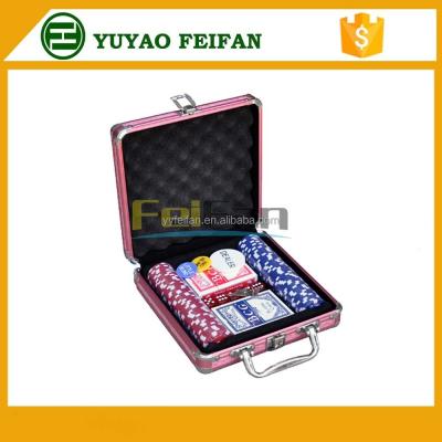 China Professional Poker Chips Set Mini Poker Chips Set Ome Chips 100pcs Poker Chips Set Casino Gift for sale