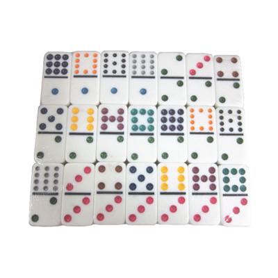 China Entertainment Fields Colored Double 12 Domino Sets Custom Professional Domino Board Games for sale