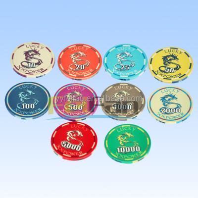 China Star Profile Style 10g EPT Poker Chips Ceramic Material Wholesale Chips Lightweight Poker Chips for sale