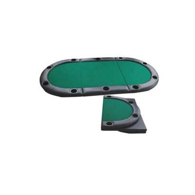 China Oval Portable Folding MDF Poker Table Top Poker Table Gear Cloth For Casino Game for sale