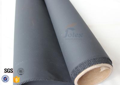 China Black PU Coated Fiberglass Fabric Cloth Roll Fireproof Insulation Woven Fabric for sale