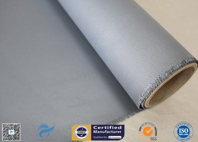 China High Temperature Satin Weave 80/80g Gray Color Silicone Coated Fiberglass Fabric for sale